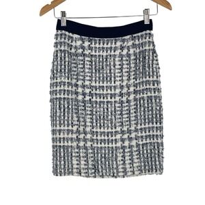 Kate Spade New York Kylie Metallic Tweed Boucle Pencil Old Money Office Skirt 2